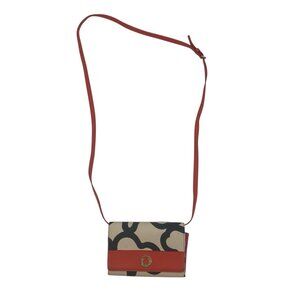 TOUS SAND-CORAL COLORED CANVAS KAOS BIG CHANGE PURSE MINI CROSSBODY